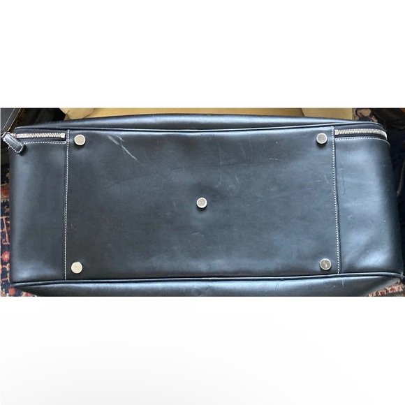 Coach Luggage Leather Detail Travel Duffle Bag Suitcase Travel Beige Brown - Picture 10 of 16